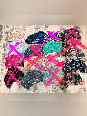 🩺 KimKaps Bouffant Style Scrub Caps Lot of 7